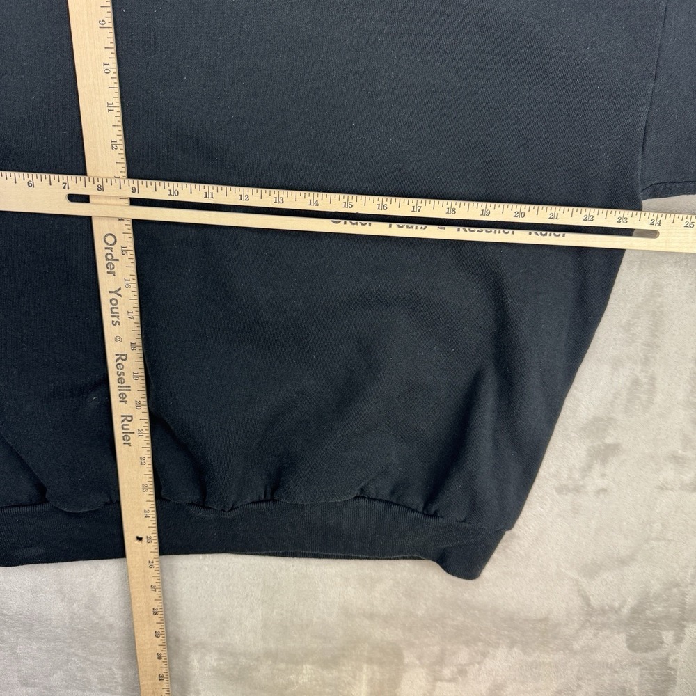 Vintage 90s Jerzees Blank Crewneck Sweatshirt Mens XL USA Made Boxy Black Y2K - Picture 6 of 9